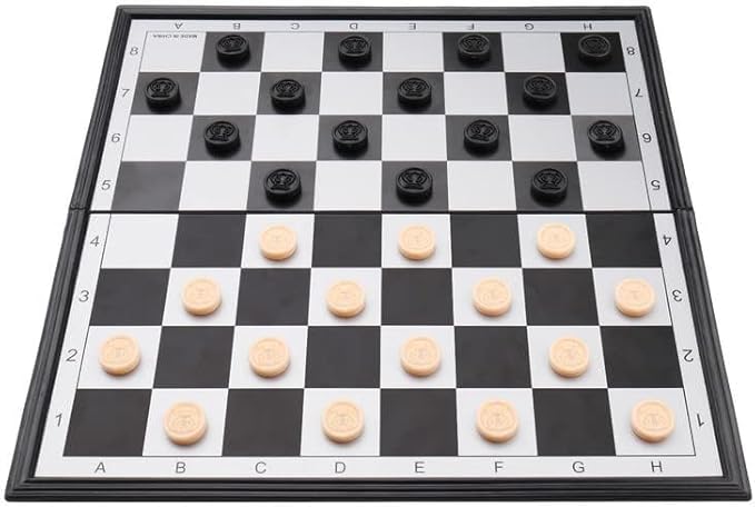 KAILE 3 in 1 Magnetic Chess Checkers Backgammon Set for Portabel Travel Chess Game with Folding Case 13"