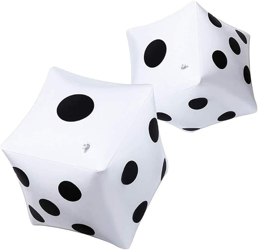 13 inch Giant Inflatable Dice Pool Toy for Lawn Game Outdoor Floor Games，Pack of 2