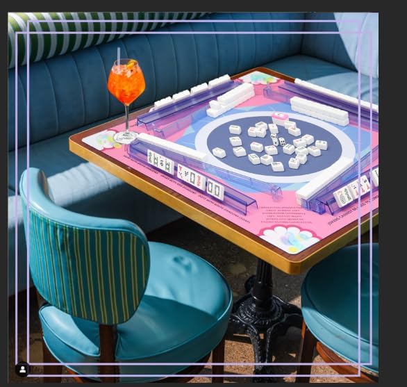 2025 Neoprene Mahjong Mat with Rules for Table, Odorless, Free of PAHs, No Creases American Mahjong Mat with Instructions, Anti-Slip, Noise Reduction Mahjong Gift