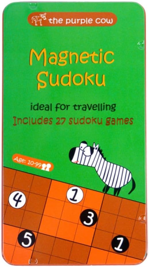 The Purple Cow- Sudoku. Magnetic Game Box for Kids and Adults. Solve Hard Puzzles and Master Your Mind.