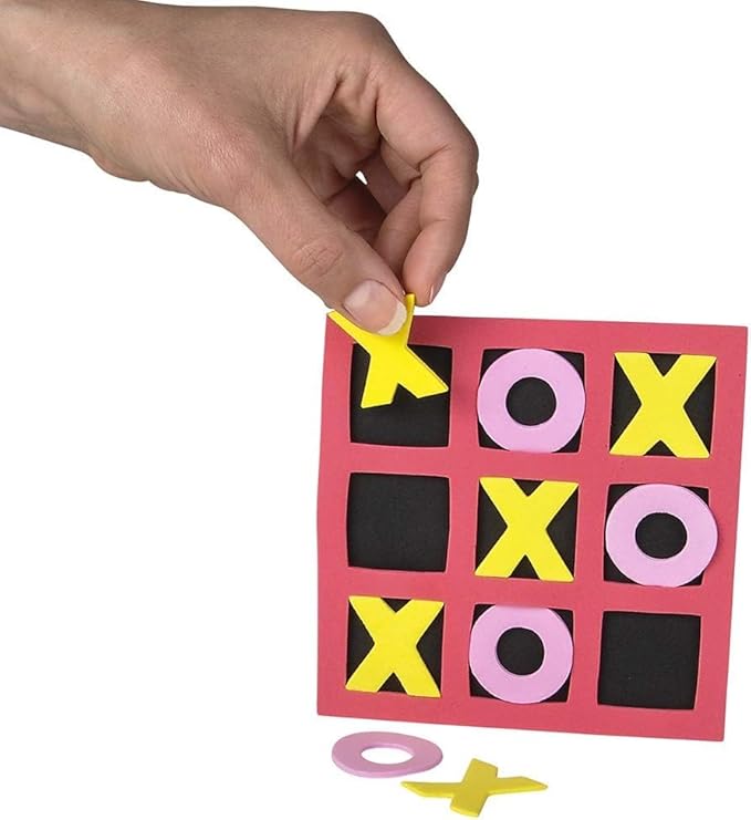 Tic Tac Toe (Bulk Pack of 120) 5"x5" Foam Tic-Tac-Toe Mini Board Game Toys for Kids, Birthday Party Favors, Goody Bag Stuffers, Classroom Prizes & Occupational Therapy