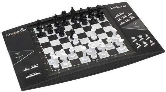 Lexibook CG1300 ChessMan Elite Interactive electronic chess game, 64 levels of difficulty, LEDs, battery powered, black / white