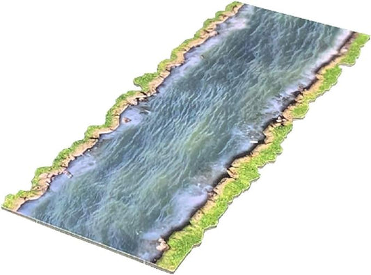 Battle Systems BSTFWA005 River and Roads Modular Fantasy Scenery - Perfect for Roleplaying and Wargames - Multi Level Tabletop Terrain for 28mm Miniatures - Colour Printed Model Diorama - DND