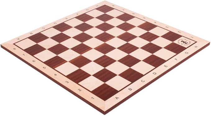 The House of Staunton Maple & Mahogany Wooden Chess Board - 2.0" with Notation & Logo