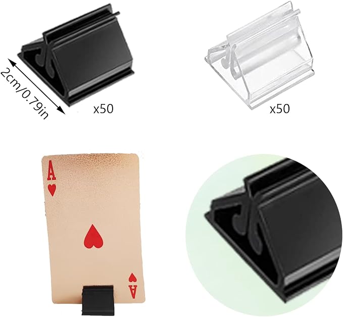 100Pcs Plastic Game Card Stands Board Markers Plastic Card Holder for Board Game,DIY Game Card,Party Favor,Home or Office Organization
