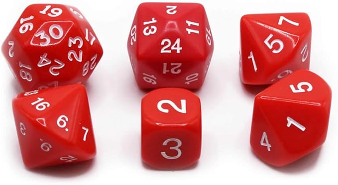 Red Special Who Knew 6 Dice Set Koplow Games