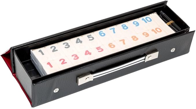 Bello Games Ninth Avenue Rummy Set Large Engraved Numbers in a Black Vinyl Case
