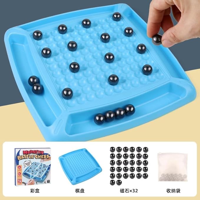magnet chess game 2025 New Tabletop Strategy Game for Kids & Adults, Fun Magnetic Multiplayer Family Party Board Game, Travel-Friendly Magnetic Game with Rope Playing Area