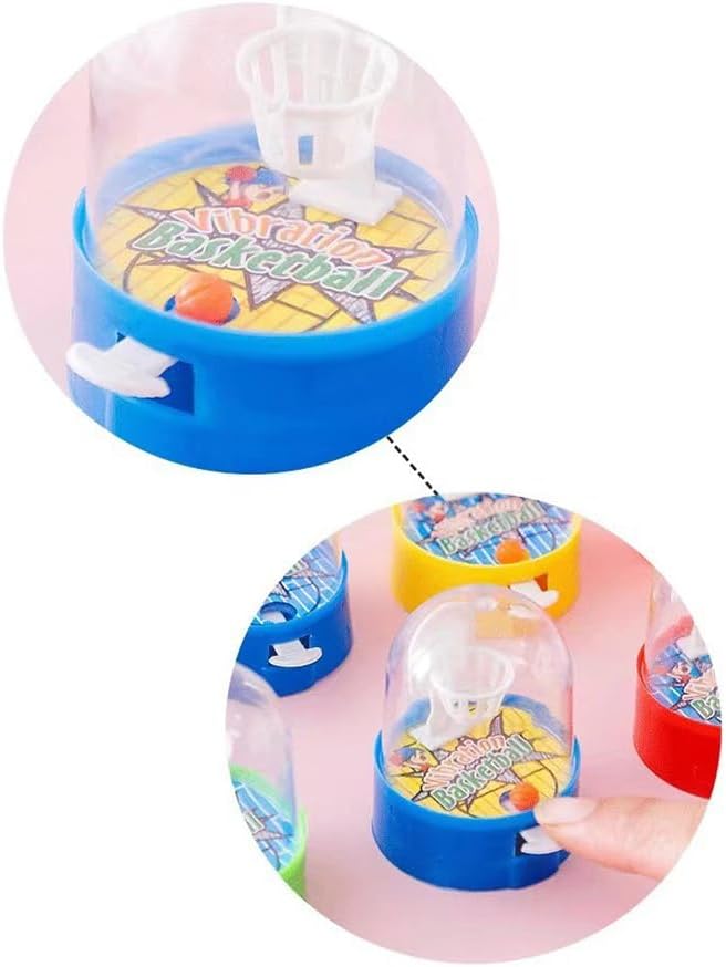 24 Pack Mini Finger Basketball Shooting Game, Basketball Party Supplies Favors Handheld Desktop Table Basketball Game Toys Fidget Game Birthday Party Decorations Supplies Random Color
