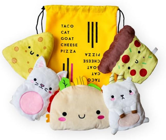 Taco Cat Goat Cheese Pizza Plush Mittens Set - Wear While Playing for Ultimate Comfort for Kids, Teens and Adults - Great for Family Game Night - Ages 3+