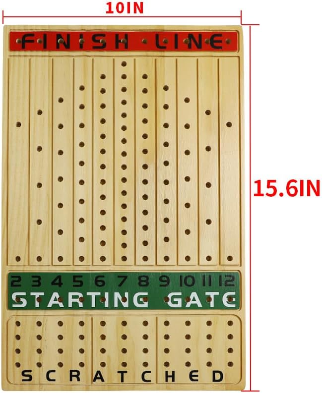 Metal Horse Racing Board Game Card Board Game Finish Line Luxury Edition Solid Wood Race Game Board 11 Batches of Metal Model Horses 2 Sets of Dice and 2 Boxes of Cards…
