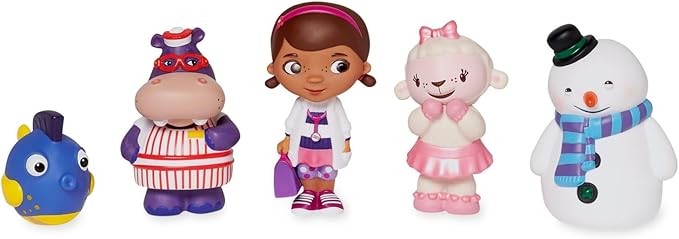 Disney Store Official Bath Set (Doc McStuffins) - Kids Bath Accessories with Beloved Disney Characters - Colorful and Fun Bath Time Essentials for Kids - Suitable for All Ages