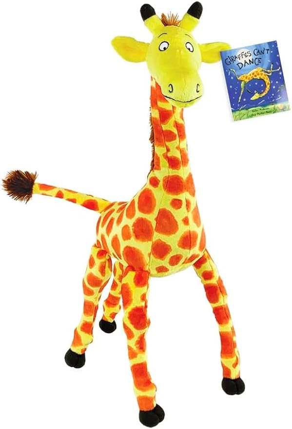 Giraffes Can't Dance by Giles Andreae, Guy Parker-Rees, MerryMakers Giraffe Stuffed Animal Plush 16 In, and Coloring Page (An Educational Gift Set Encouraging Bravery, Self-Esteem, and Being Yourself)
