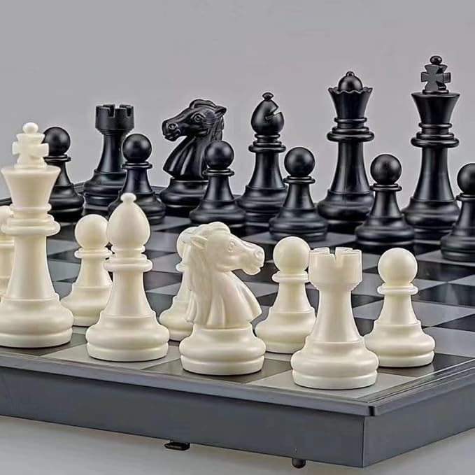 Mini Chess Set, 6.5" Portable Folding Chess Board Magnetic Travel Chess Set for Kids and Adults