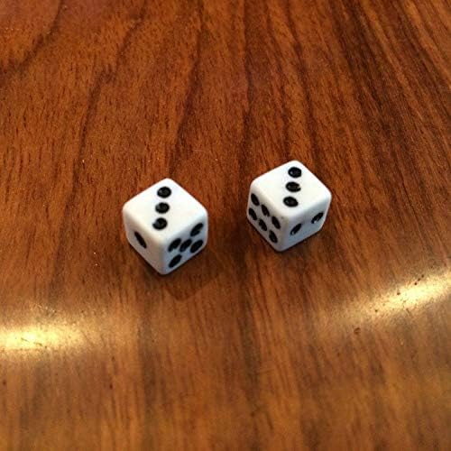 100Pcs 8mm White Dice,Adult Game Dice for Teaching Math,Activity,Casino Theme,Party Favors,Toy Gifts,Magic Tricks Prop