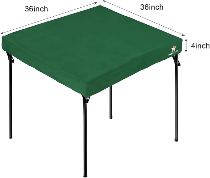 Game Table Cover - Mahjong, Poker, Bridge - Machine Washable Felt - 36" x 36" Blue