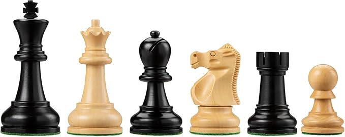 WE Games Bobby Fischer Ultimate Chess Set with Wooden Chess Board - Ebonized & Boxwood Chess Pieces, 3.75 in. King, 20.75 Inch Luxury Chess Set Perfect for Adults & Tournaments