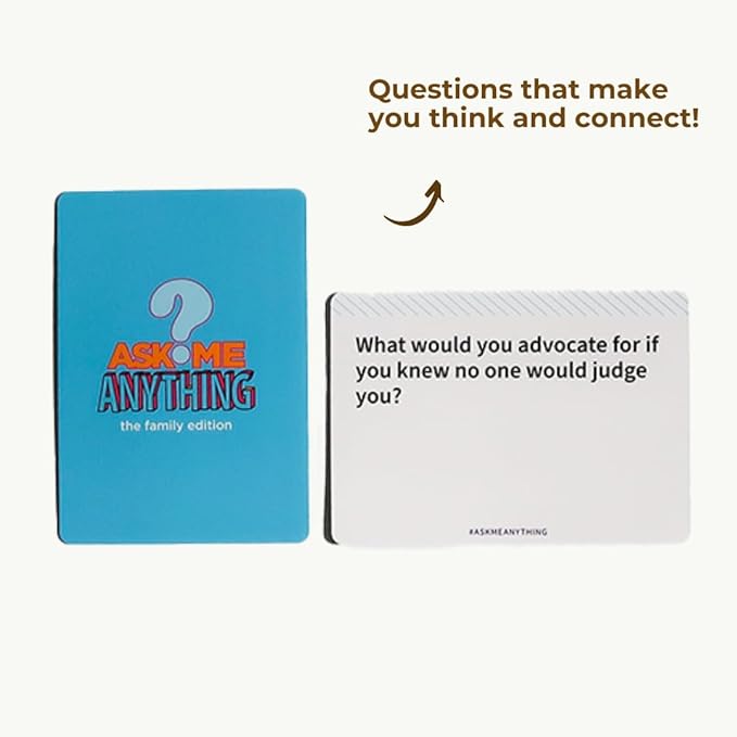 ASKMEANYTHING Family Edition Expansion - Conversation Starter Card Game with 50-Card Expansion Pack