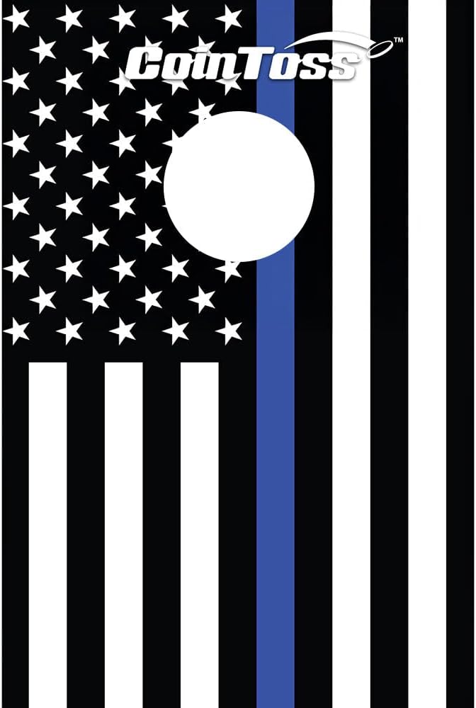 CoinToss Boards - Police Flag - The Game Where Quarters Meets Cornhole