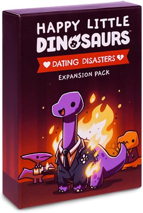 Happy Little Dinosaurs: Dating Disasters Expansion Pack - Cute Card Game for kids, teens, & adults - Dodge life’s disasters! - 2-4 players, Ages 8+ - Great for game night