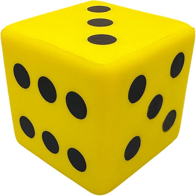 3.15 Inches Foam Dice Toy: A Fun-Filled, Kawaii Dices Educational Toy for Kid Board Game and Learning Sessions (Fortunate Yellow)
