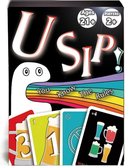 U SIP! - The Drinking Game Cards for Adults, Funny & Easy Warm-Up for Game Nights - Couple Games, Bachelorette Party Games - Everyone Know The Rules Without Learning