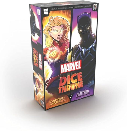 Marvel Dice Throne | 2 Hero Box Featuring Captain Marvel, Black Panther | Standalone Competitive Dice Game | Officially-Licensed Marvel Game | Compatible with The Dice Throne Ecosystem