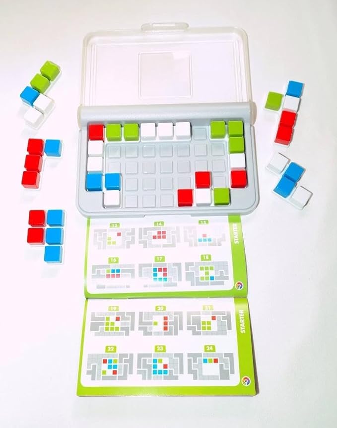 SmartGames IQ Focus Cognitive Skill-Building Travel Game with Portable Case featuring 120 Challenges for Ages 8 - Adult