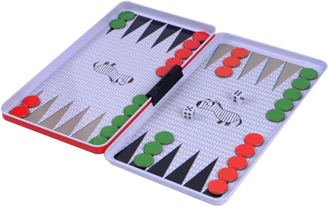 The Purple Cow Magnetic Travel Backgammon Game for Kids & Adults. Game for 2 Players. Hours of Fun, from 4 to 99 Years