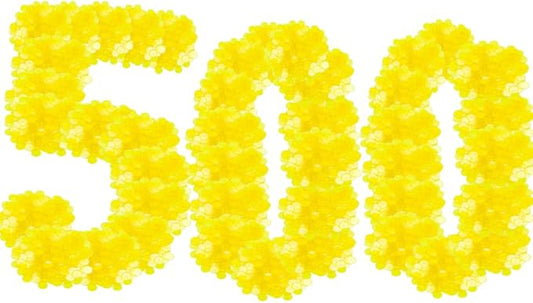 Regal Bingo Plastic Bingo Chips 500 Pcs - Clear Transparent Counters Game Chips Set for Board Game - Fun Family Bingo Night - 3/4 Inch Yellow Color