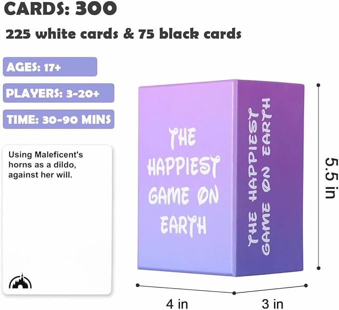 Party Board Card Game of The Happiest Game ON Earth Card Games for Adults and Family, Party Games for Game Night