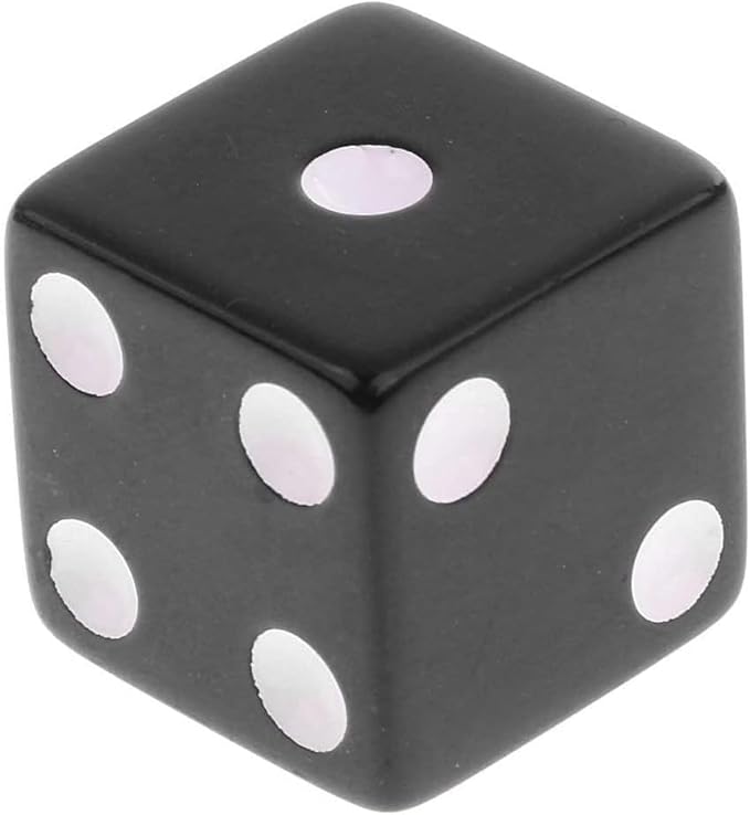 1Set Black of 10 6-Sided Numbers Dices Dice Game Tools Design，Standard Game Dice，Dice and Accessories