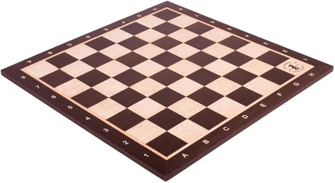 The House of Staunton African Palisander & Maple Wooden Chess Board - 1.75" with Notation & Logo