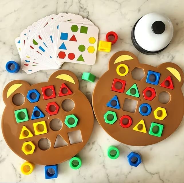 Shape Matching Game, Shape Toys,Hailoyearn/Strikingside/Toselfwith/Cstrikingide Puzzles Geometric Shape Sorter Toy, Checkerboard Interactive Boards Game (1 Set)
