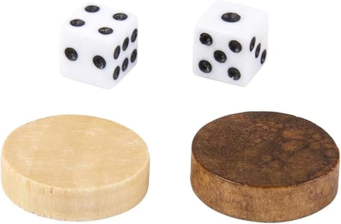 The Dreidel Company Classic Wooden Board Games, Great for Prizes, 10" (10" Wooden Backgammon)