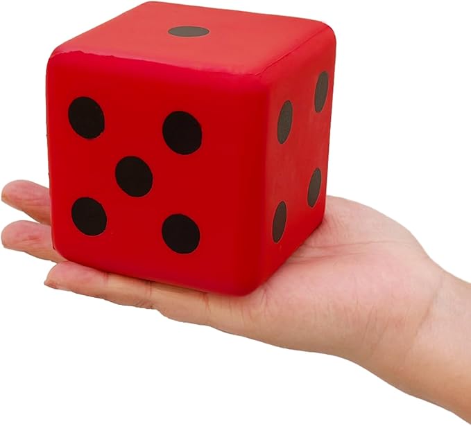 3.15 Inches Foam Dice Toy: A Fun-Filled, Kawaii Dices Educational Toy for Kid Board Game and Learning Sessions (Fortunate Red)