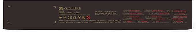 A&A Premium Natural Walnut Folding Chess Board Game Set, 15" Wooden Chess Board & 3" King Height Staunton Chess Pieces with 2 Extra Queens, Portable Travel Chess Set with Storage Bag for Adults & Kids