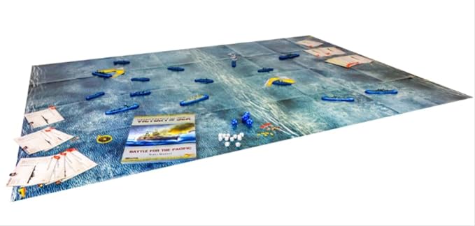Warlord Victory at Sea Battle for The Pacific War Game - Role Playing Strategy Board Games for Adults, Table Top WWII Strategic Wargaming Kit - Tabletop Military History RPG with Terrain