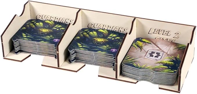 The Broken Token Game Organizer Compatible with Lost Ruins of Arnak - Wooden Game Organizing Box with Multiple Trays