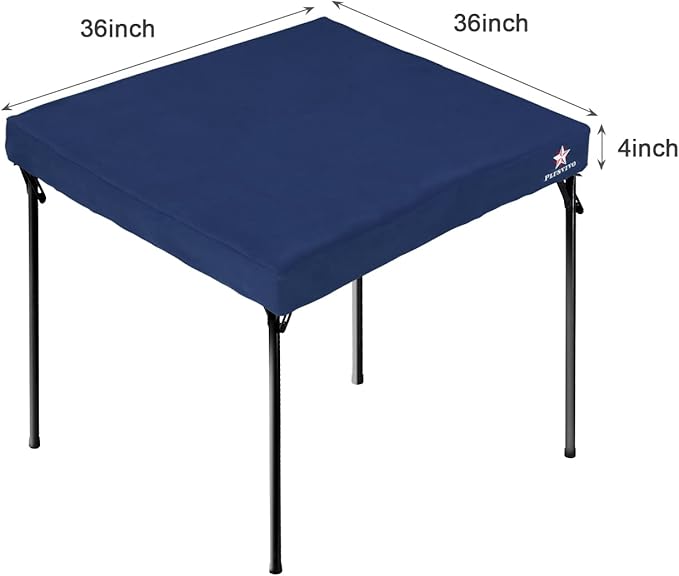 Game Table Cover - Mahjong, Poker, Bridge - Machine Washable Felt - 36" x 36" Blue