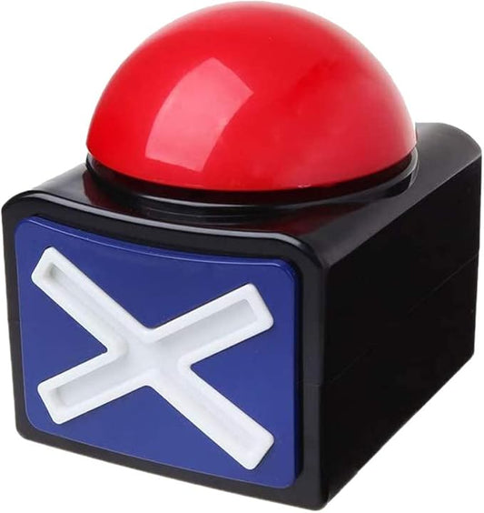 Game Buzzer, Party Competition Prop Toy with Lights and Alarm Sound Game Show Button Box, Quiz Buzzer for Game Show, Quiz Master Buzzer for Family Competition Games