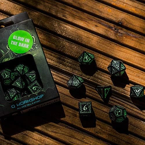 Elvish Dice Black/Glow-in-the-Dark (7) Board Game