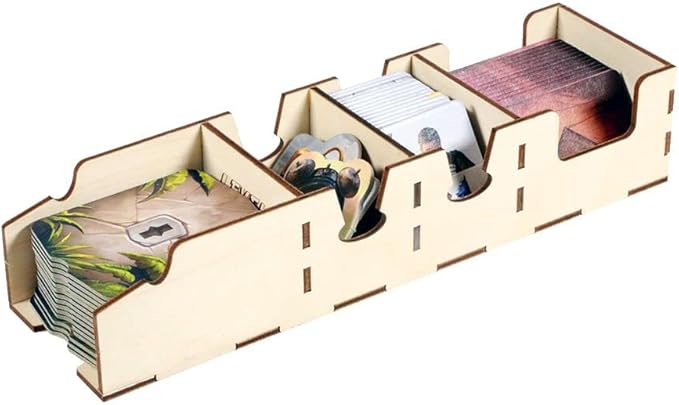 The Broken Token Game Organizer Compatible with Lost Ruins of Arnak - Wooden Game Organizing Box with Multiple Trays