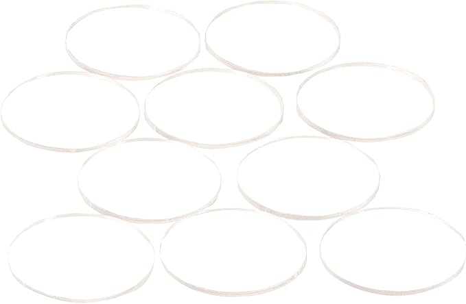 The Broken Token Clear Circle Miniature Bases - Visible & New Miniature Bases with Clear Acrylic and MDF Bases - Pack of 10 (1.25")