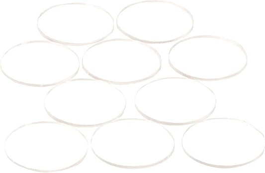 The Broken Token Clear Circle Miniature Bases - Visible & New Miniature Bases with Clear Acrylic and MDF Bases - Pack of 10 (1.25")