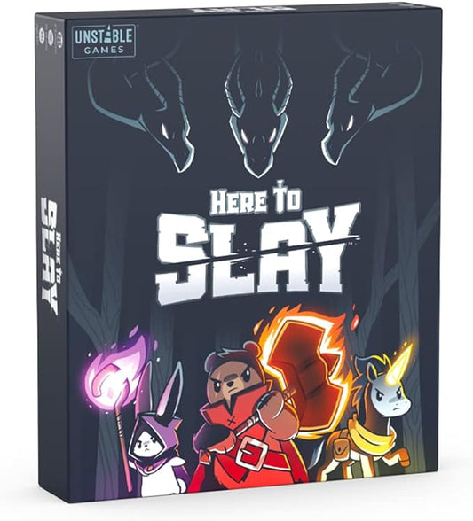 Here To Slay Base Game - Adventure RPG Dice Rolling Card Game For Teens, Adults - 2-6 Players, Hand Management