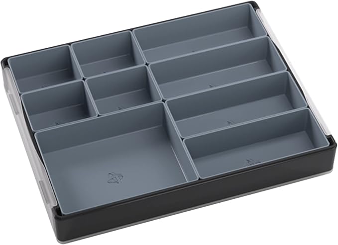 Token Silo Convertible | Store and Organize Board Game Tokens | 9 Removable Trays in 3 Different Sizes | Stackable Token Box | Convenient Space-Saving Design | Black | Made by Gamegenic (GGS22001ML)