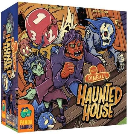 Boxtop Pinball: Haunted House - Exciting Family Pinball Adventure! Fun Monster Themed Tabletop Game for Kids & Adults, Ages 8+, 1-4 Players, 15 Minute Playtime, Made by Pandasaurus Games