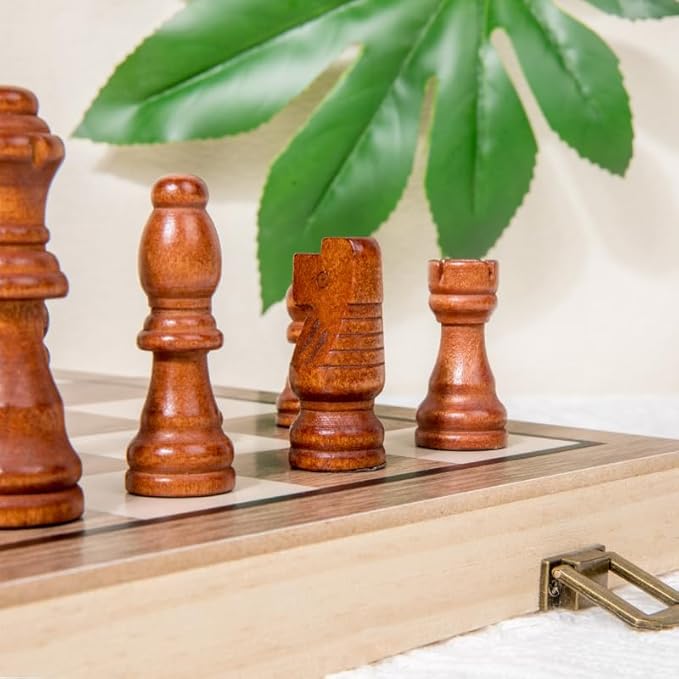 Chess Set,Chess Board,Magnetic Chess Board Set for Adults,Classic Handcrafted Game Board,Ideal for Home and Travel