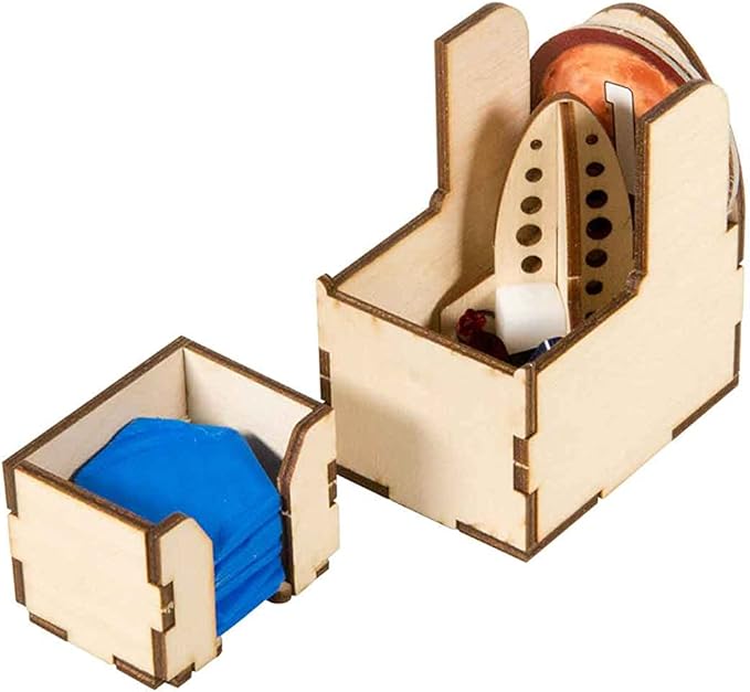 The Broken Token Terraforming Mars Compatible Expansions Game Organizer - Wood Storage Box with Multiple Trays & Card Shoe - Wooden Game Organizer